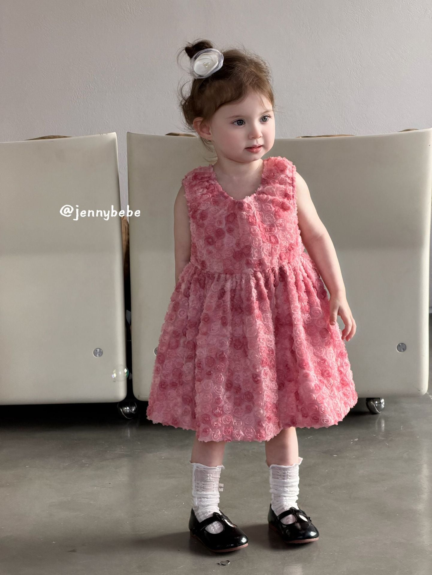 Rose Mesh Sleeveless Princess Dress 立体 ローズ チュール ワンピース【mh0012544】
