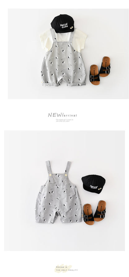Puppy Graphic Overalls