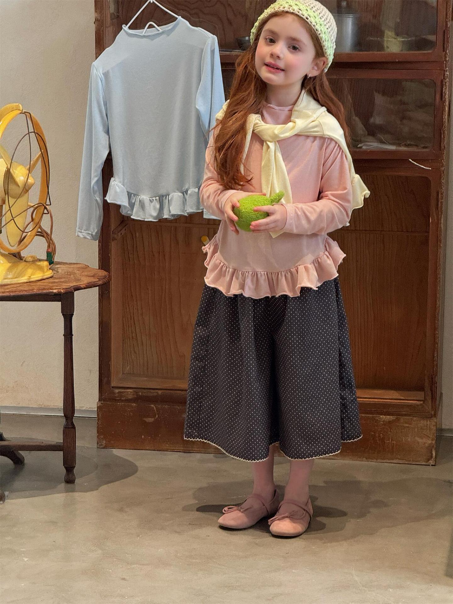 Solid Fungus Edge Soft Top メロウフリル リブトップス【mh0012225】