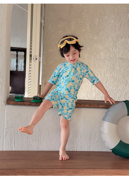 UPF50+ Printed Short Sleeve Swimsuit mh0012589