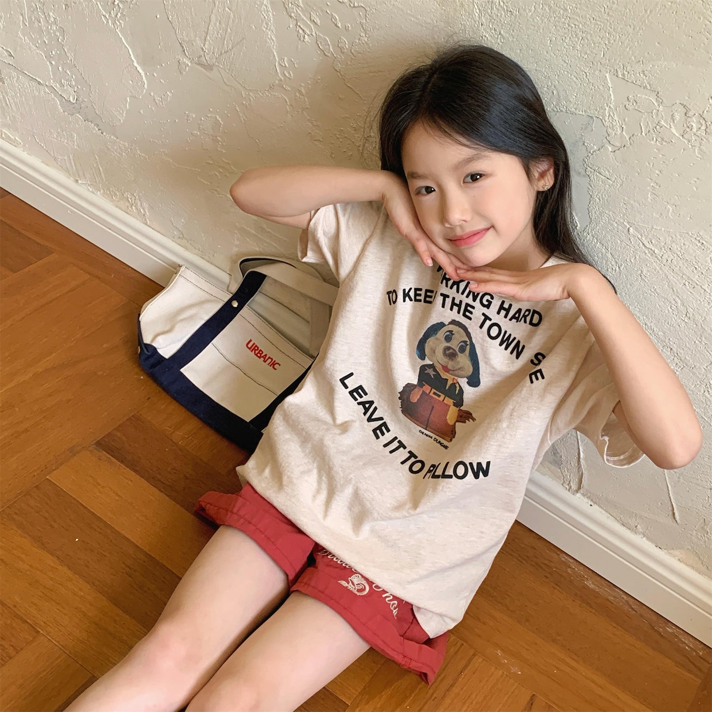 Dog Print Graphic T-shirt ドッグプリント 半袖Tシャツ【mh0013221】