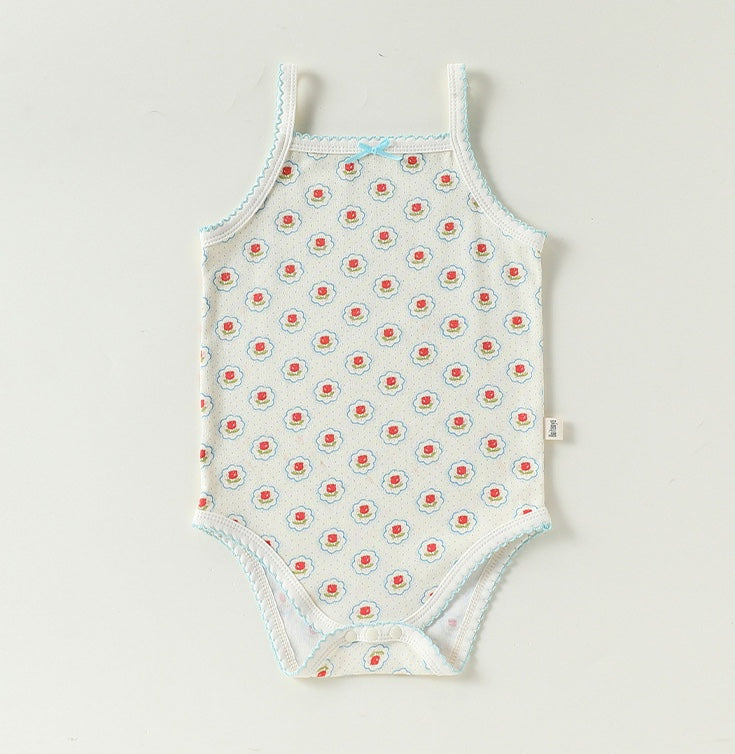 Printed Camisole Romper チェリー ストロベリー キャミソールロンパース【mh0013025】