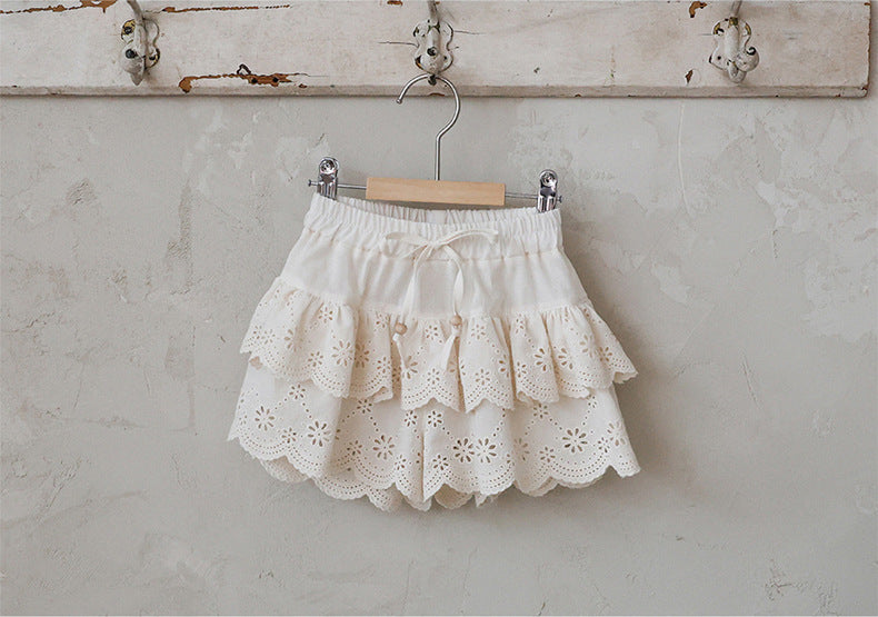 Lace Embroidered Shorts 刺繍 レースショートパンツ【mh0012979】