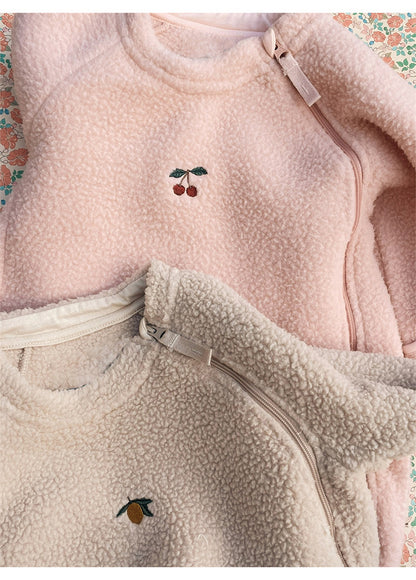 アウタージャンプスーツ ボアフリース 刺繍 防寒 ジップアップ【mh0011711】