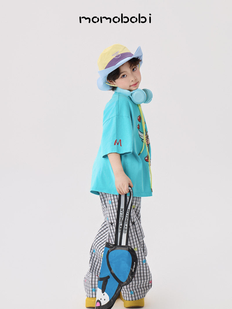 Star Print Stretch Pants カラフルスター ロングルーズパンツ【mh0013004】
