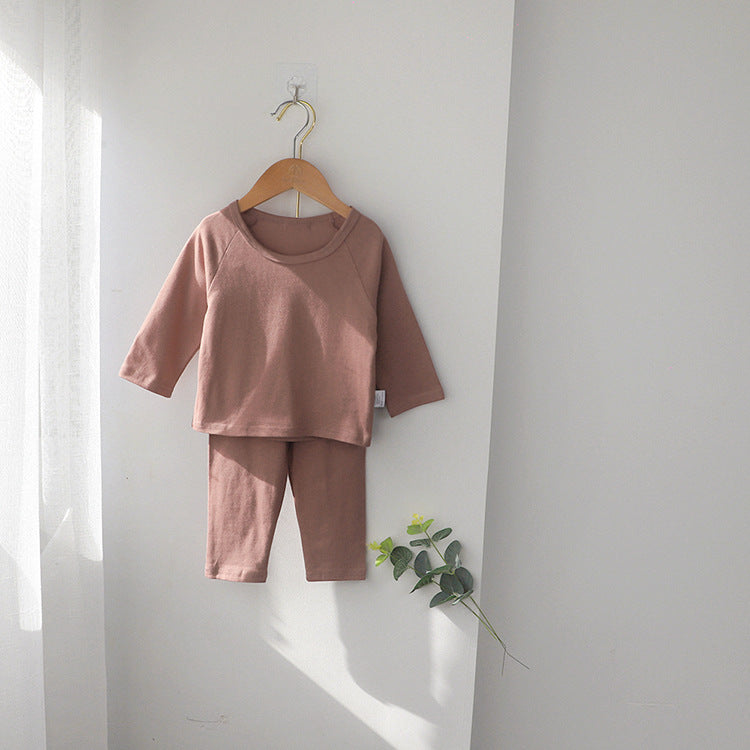 Raglan Sleeve Cotton Lounge Set コットン 無地 ラランスリーブ セットアップ【mh0012667】