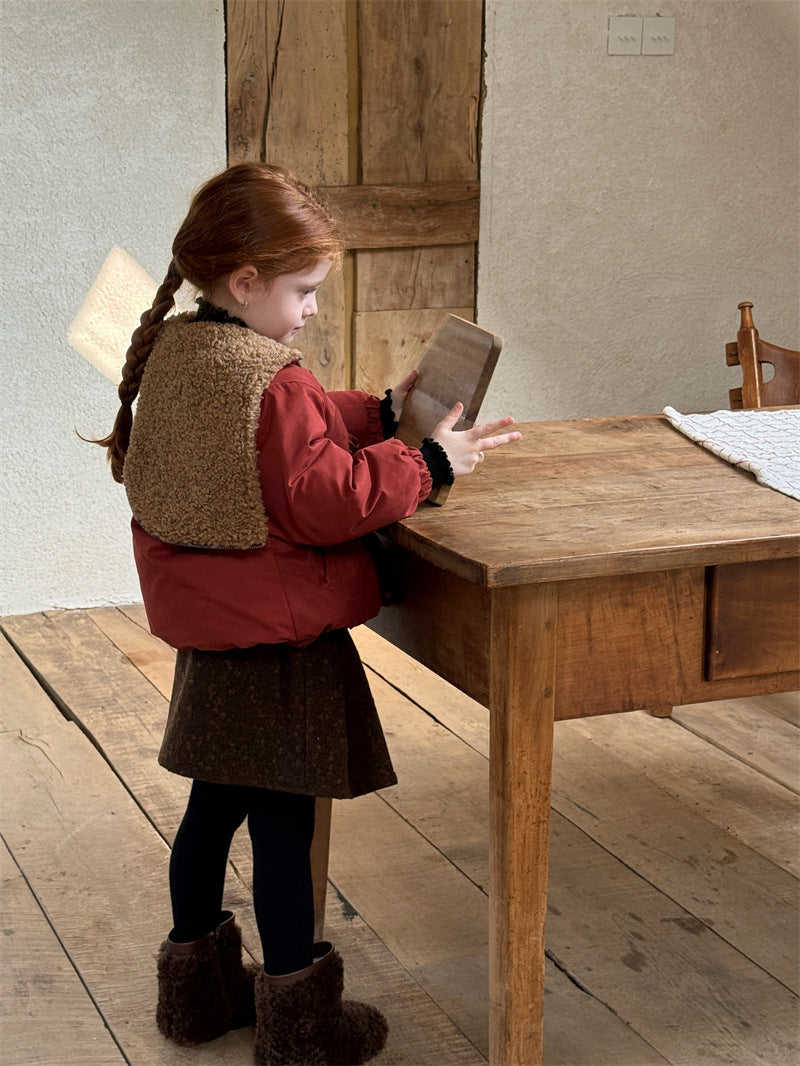 ジャケット 中綿 ボア襟 ダッフル風 トグルボタン ショート丈 アウター【mh0011615】