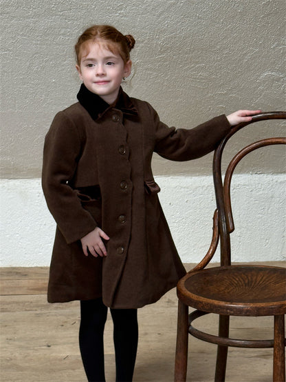 Aラインコート 襟付き ミディ丈 中綿 アウター【mh0011625】