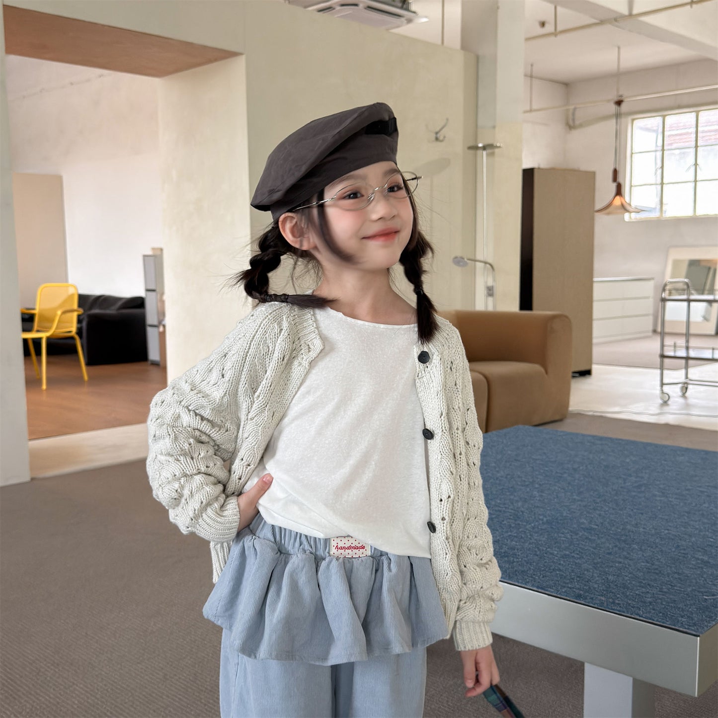 Kids' Openwork Long-Sleeve Knit Cardigan [mh0014055]