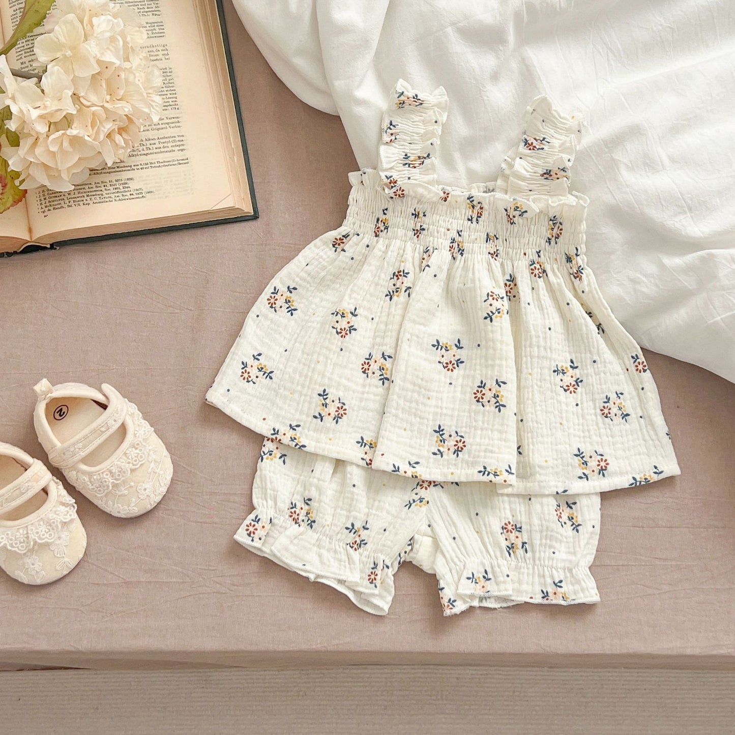 Floral Ruffle Camisole Bloomer フリル キャミソール ブルマ【mh0013159】
