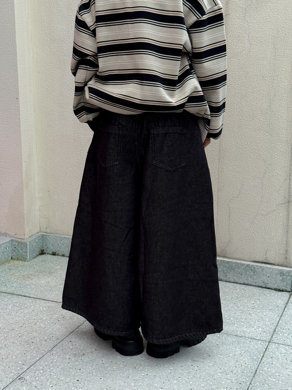 ワイドパンツ キッズ 裏起毛 厚手 ゆったり 無地 ルーズフィット カジュアル【mh0011685】