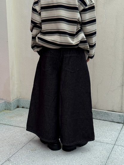 ワイドパンツ キッズ 裏起毛 厚手 ゆったり 無地 ルーズフィット カジュアル【mh0011685】