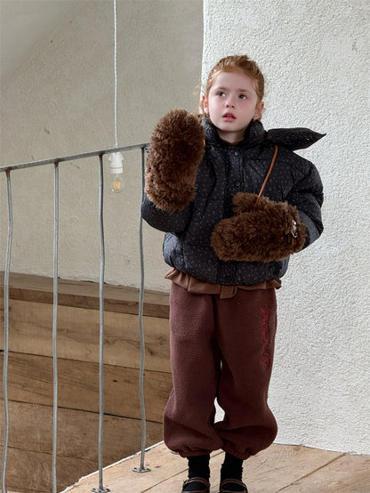 パフジャケット 中綿 小花柄 フーディ カジュアル アウター【mh0011616】