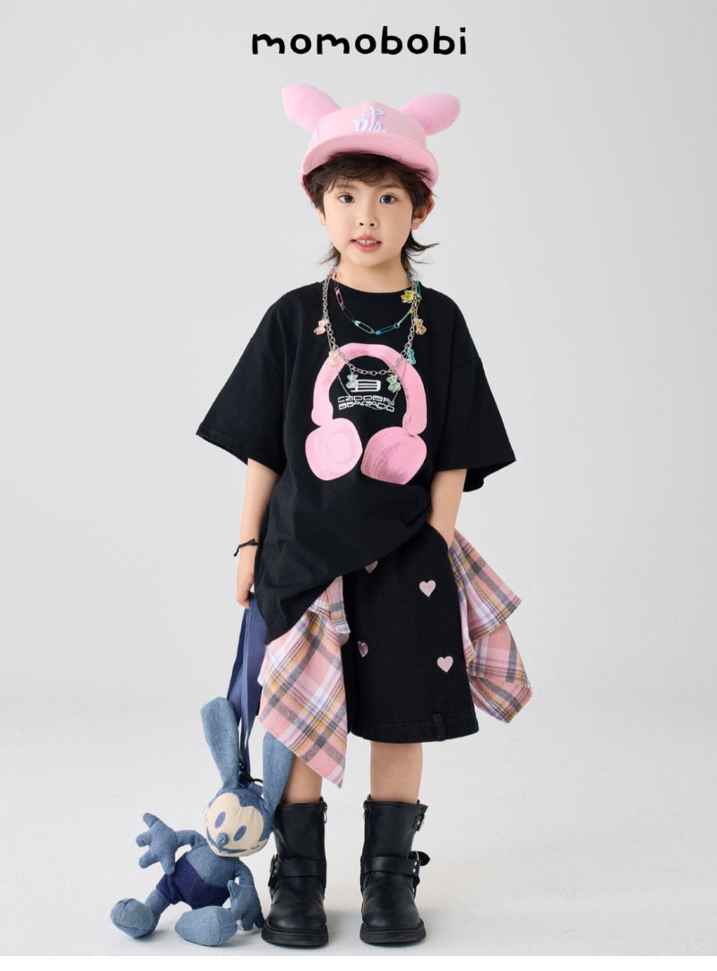 Gummy Bear Multi-Chain Accessory 安全ピン ベア 3連チェーン ネックレス【mh0013009】