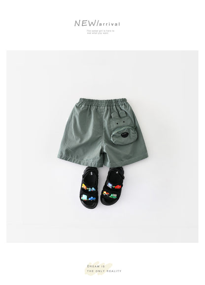 Playful Animal Pocket Shorts コットン ショートパンツ【mh0012862】