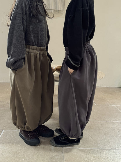 Kids' Pleated Sweat Balloon Long Pants [mh0014784]
