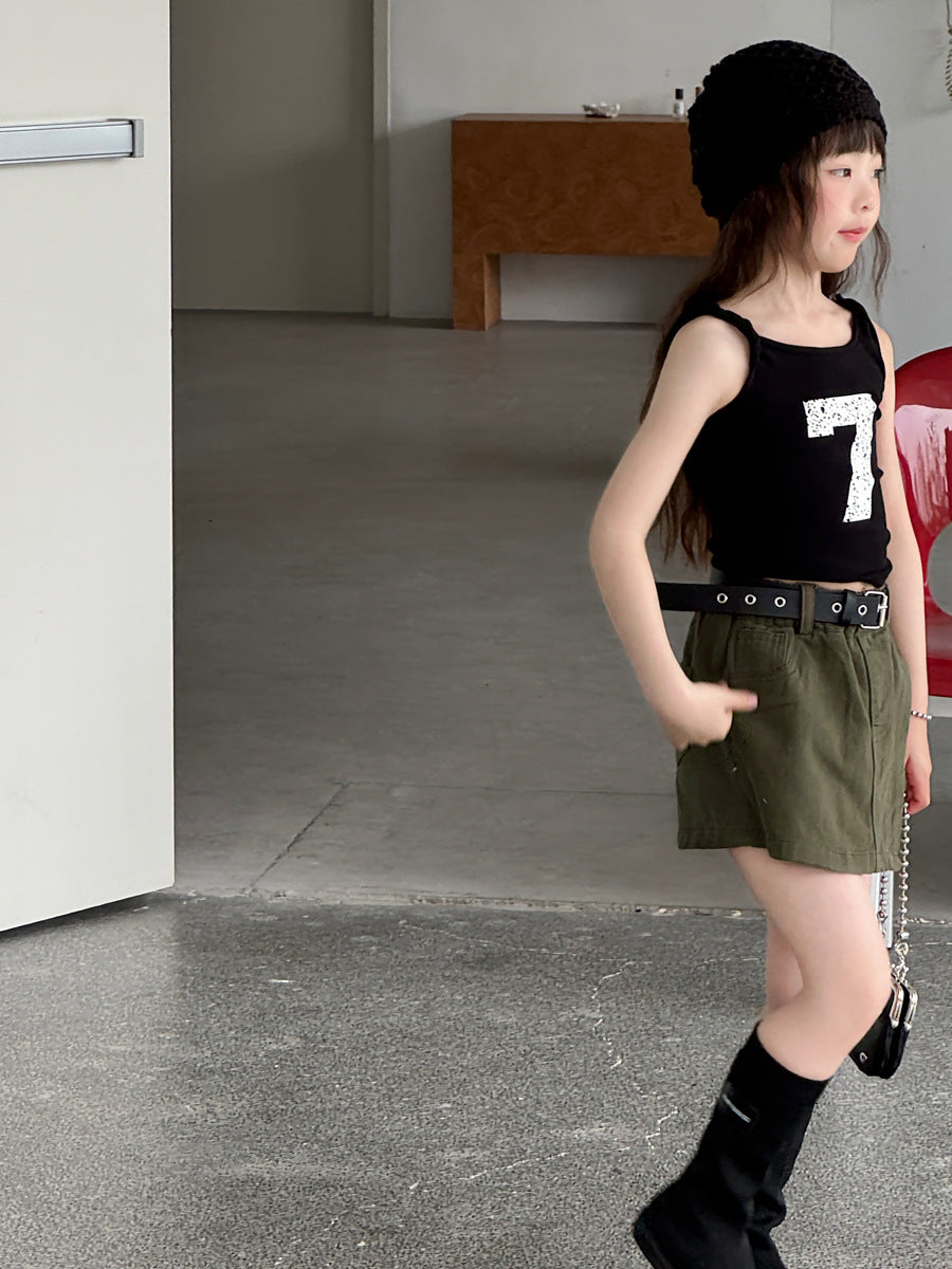 Asymmetry Mixed Media Shorts アシンメトリー キュロットパンツ【mh0013066】