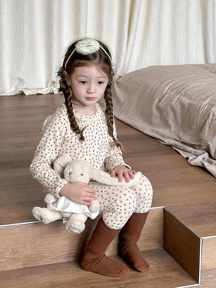 Long Sleeve Printed Pajama Set 長袖 プリント パジャマ セット【mh0012244】