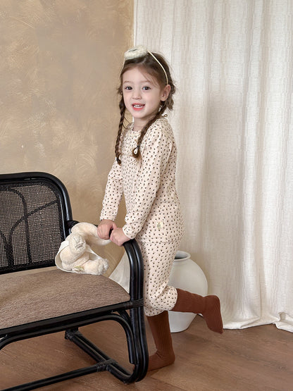 Long Sleeve Printed Pajama Set 長袖 プリント パジャマ セット【mh0012244】