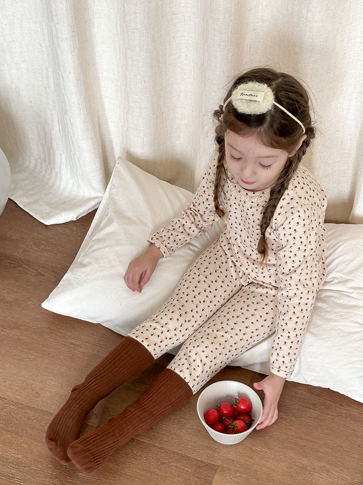 Long Sleeve Printed Pajama Set 長袖 プリント パジャマ セット【mh0012244】