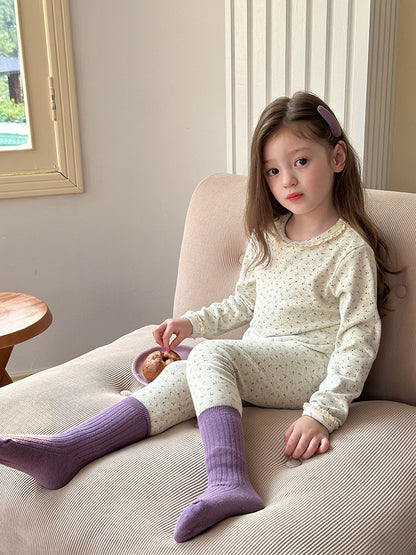 Long Sleeve Printed Pajama Set 長袖 プリント パジャマ セット【mh0012244】