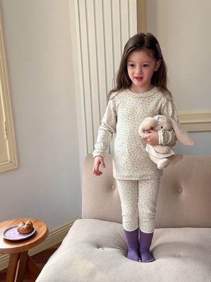 Long Sleeve Printed Pajama Set 長袖 プリント パジャマ セット【mh0012244】