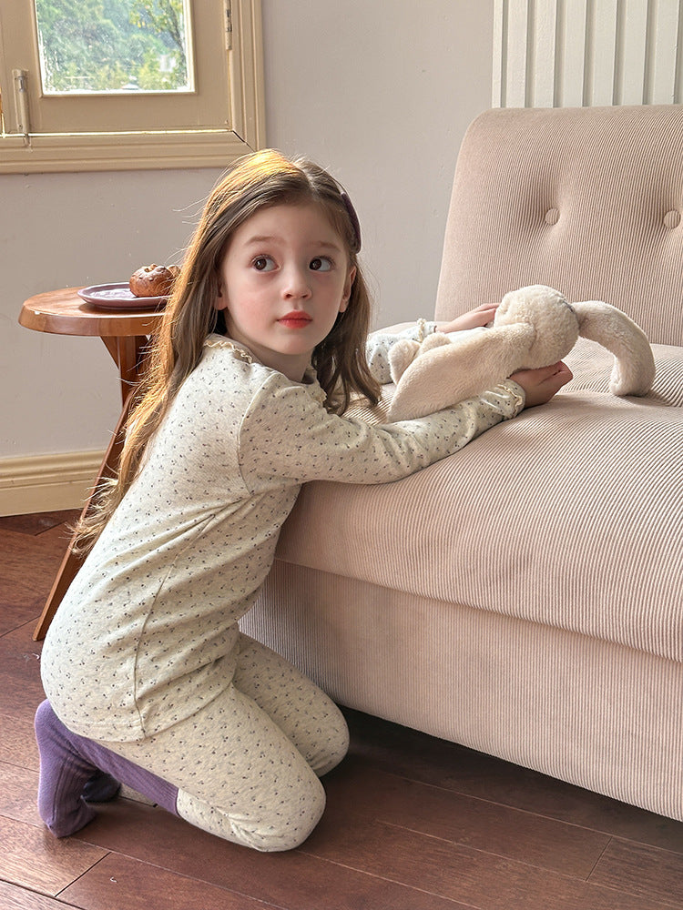 Long Sleeve Printed Pajama Set 長袖 プリント パジャマ セット【mh0012244】