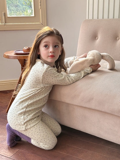 Long Sleeve Printed Pajama Set 長袖 プリント パジャマ セット【mh0012244】