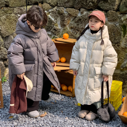 ダウンジャケット ロングコート フーディベンチコート【mh0011653】