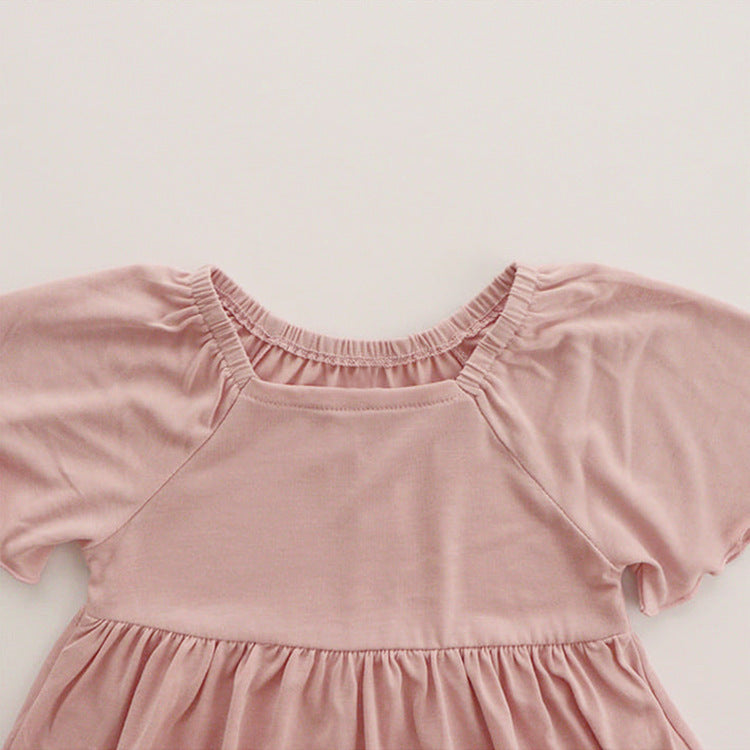 Soft Modal Flare Sleeve Dress [mh0012625]