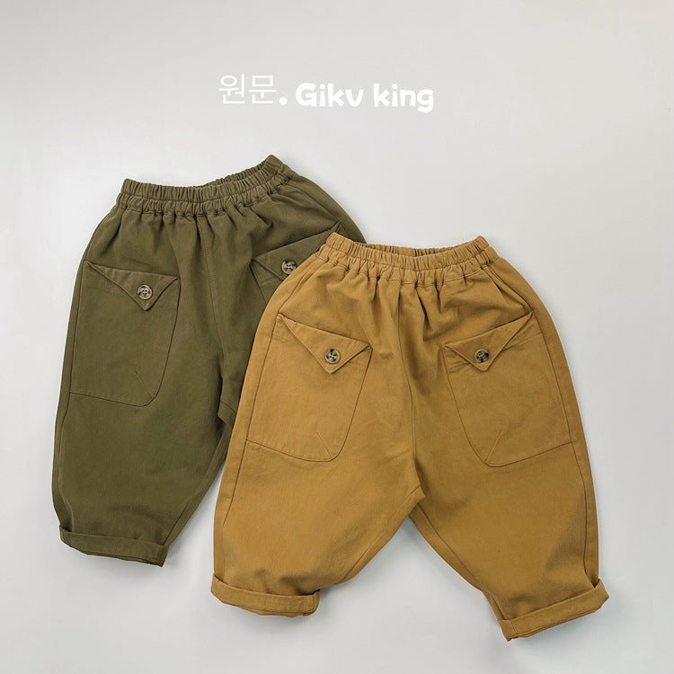 キッズ フラップポケット ルーズ ロングパンツ【mh0014599】