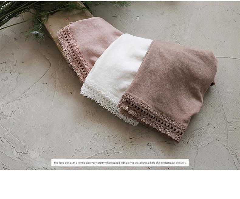 Lace Hem Shorts ストレッチ レース ショートレギンスパンツ【mh0012978】