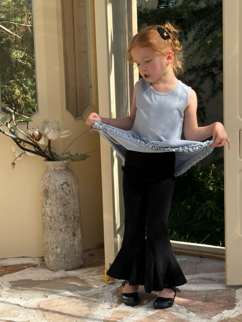 Knit High-Waisted Flared Pants フレア ロングパンツ【mh0013263】