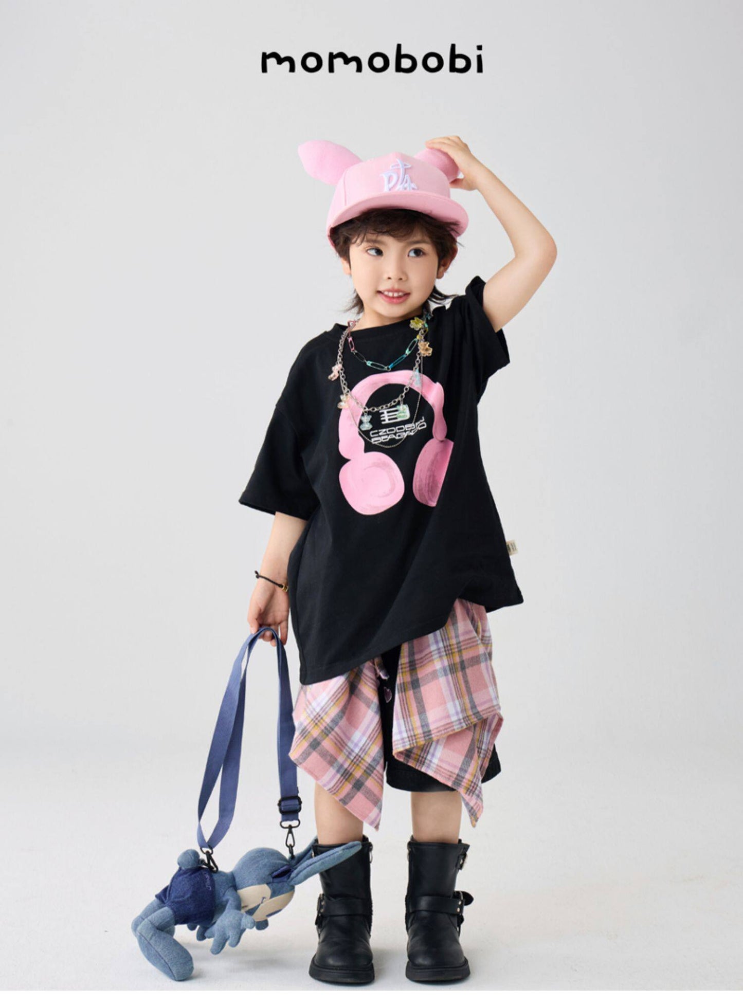 Gummy Bear Multi-Chain Accessory 安全ピン ベア 3連チェーン ネックレス【mh0013009】