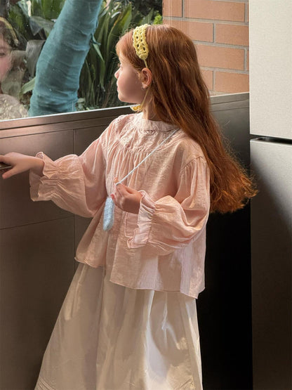 Lace Crew Neck Princess Blouse レース クルーネック ブラウス【mh0012223】