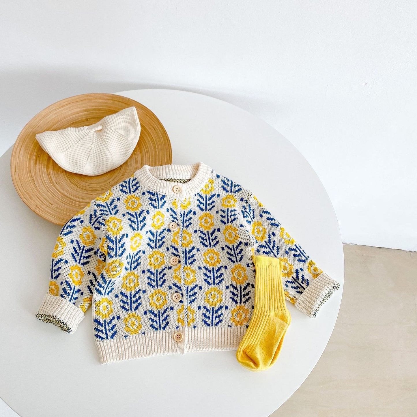 Jacquard Flower Knitted Set ジャガード フラワー ニット セットアップ【mh0011987】