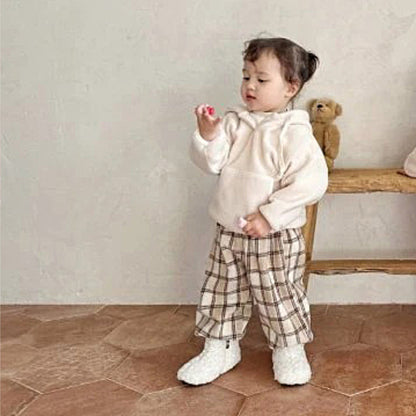 チェックパンツ 裏起毛 ゆったり バルーンシルエット カジュアル ボトムス【mh0011632】