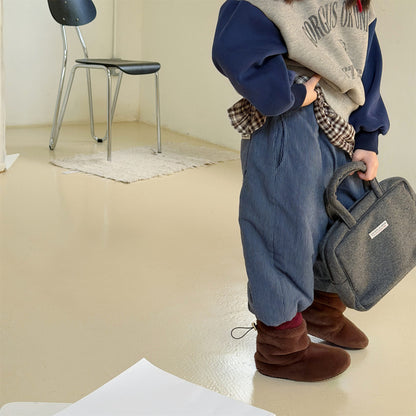 ストライプパンツ 裏ボア ジョガー スウェット カジュアル ボトムス【mh0011605】