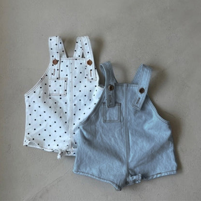 Denim Strap Baby Jumpsuit デニム サロペット ロンパース【mh0012503】
