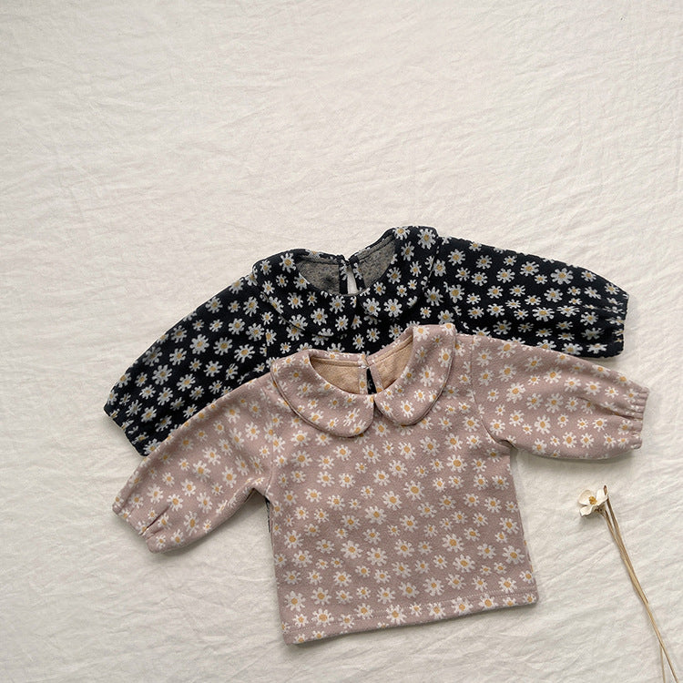 Daisy Print Top & Pants Set デイジー柄 襟付きトップス＆ブルマセット【mh0012690】