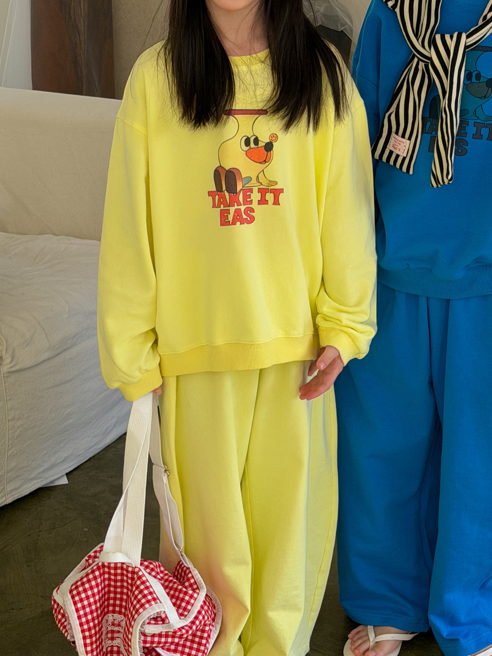 Dog Print Sweatshirt Set 犬 プリント スウェット セットアップ【mh0012515】
