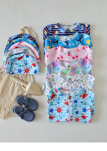 Long Sleeve UV Protection One-piece Swimsuit 長袖 水着【mh0012580】