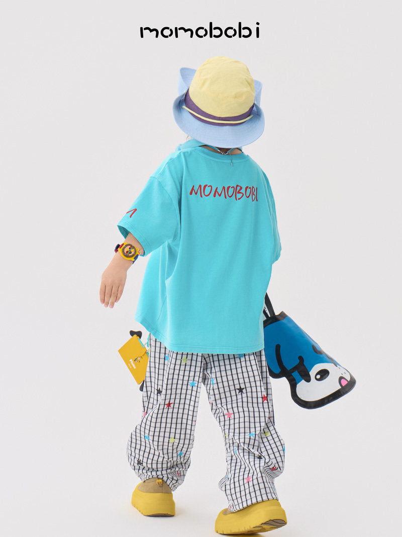 Star Print Stretch Pants カラフルスター ロングルーズパンツ【mh0013004】