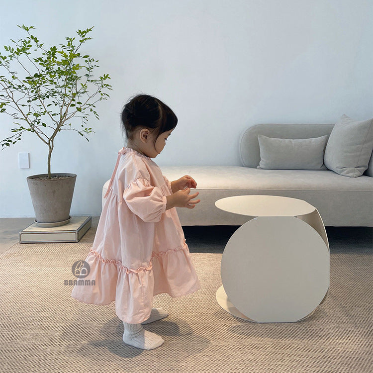 Tiered Cotton Princess Dress ティアード 長袖ワンピース【mh0012639】