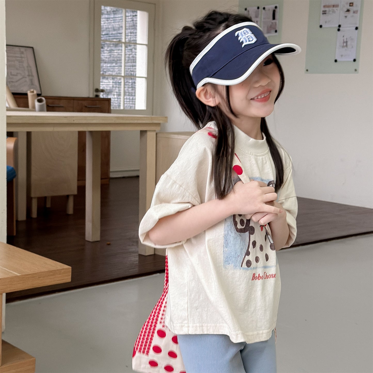 Dalmatian Graphic Cotton Jersey Top Short Sleeve T-shirt アニマル プリント Tシャツ【mh0012660】
