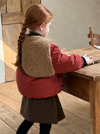 ジャケット 中綿 ボア襟 ダッフル風 トグルボタン ショート丈 アウター【mh0011615】