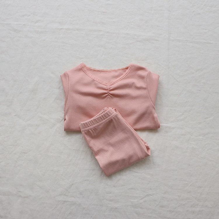 Lace Collar Loungewear Set レース襟 ルームウェア セットアップ【mh0012691】