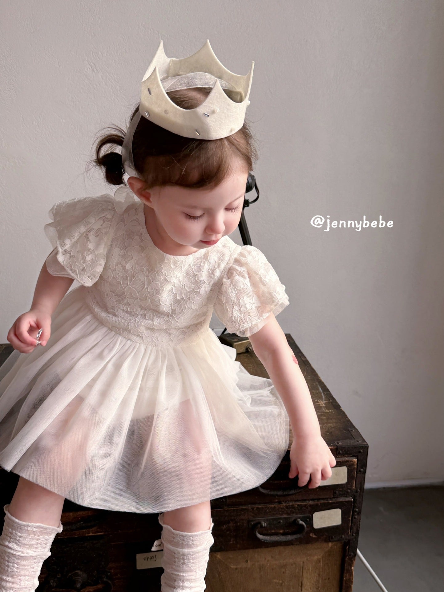 Lace Tulle Sleeveless Romper Dress レース チュール ロンパース ドレス【mh0012554】