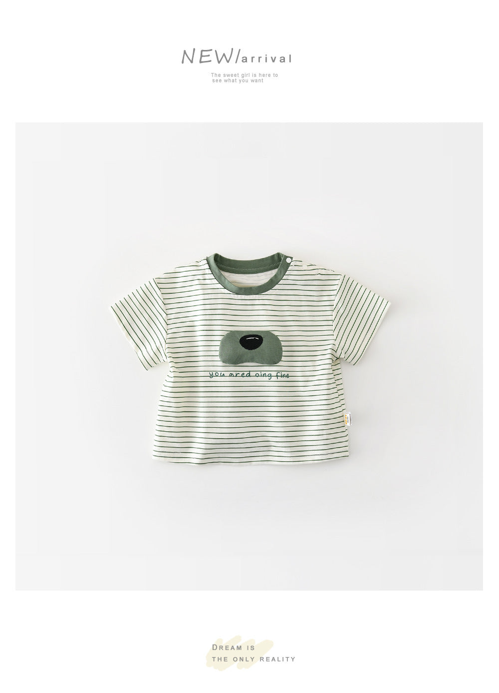 Animal Stripe Tee ボーダー ドッグノーズ 半袖Tシャツ【mh0012863】