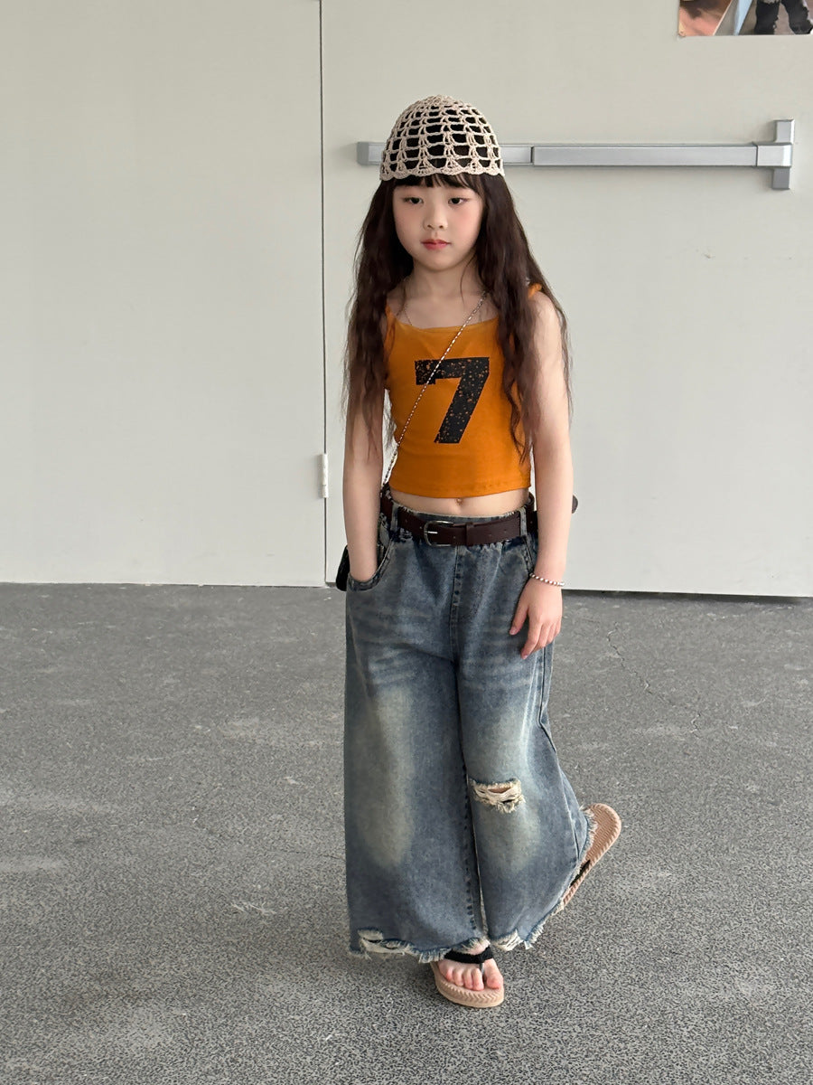 Graphic Print Cami クロップド キャミソール【mh0013065】